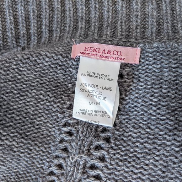 🌟Host Pick🌟 🇮🇹 Hekla & Co Wool Blend Ribbon Tie Cardigan Made In Italy - Picture 7 of 7